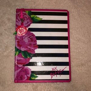 XOX Black and White Striped Betsey Johnson Journal